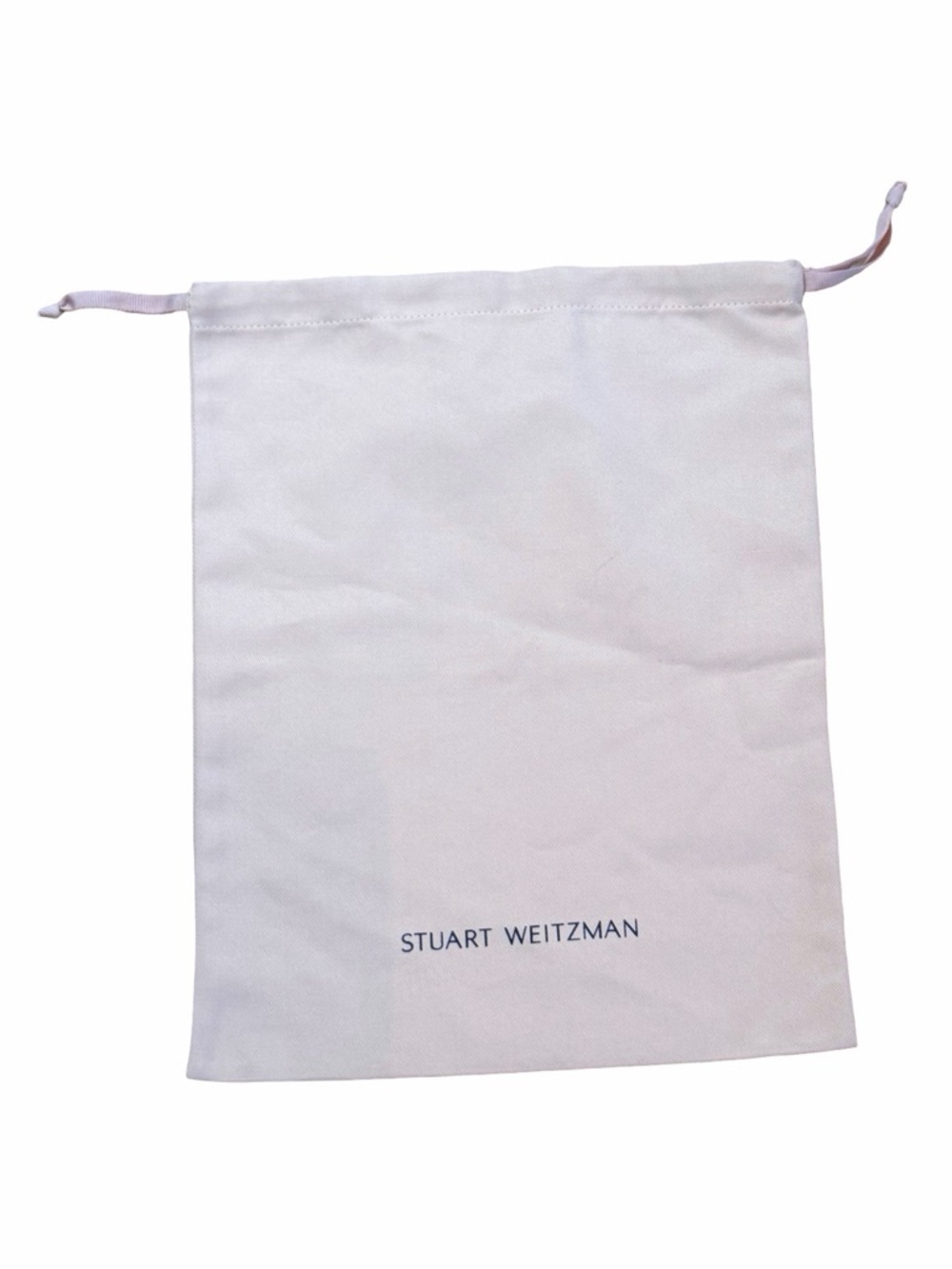 STUART WEITZMAN Pale Pink Drawstring Dust Bag Pouch